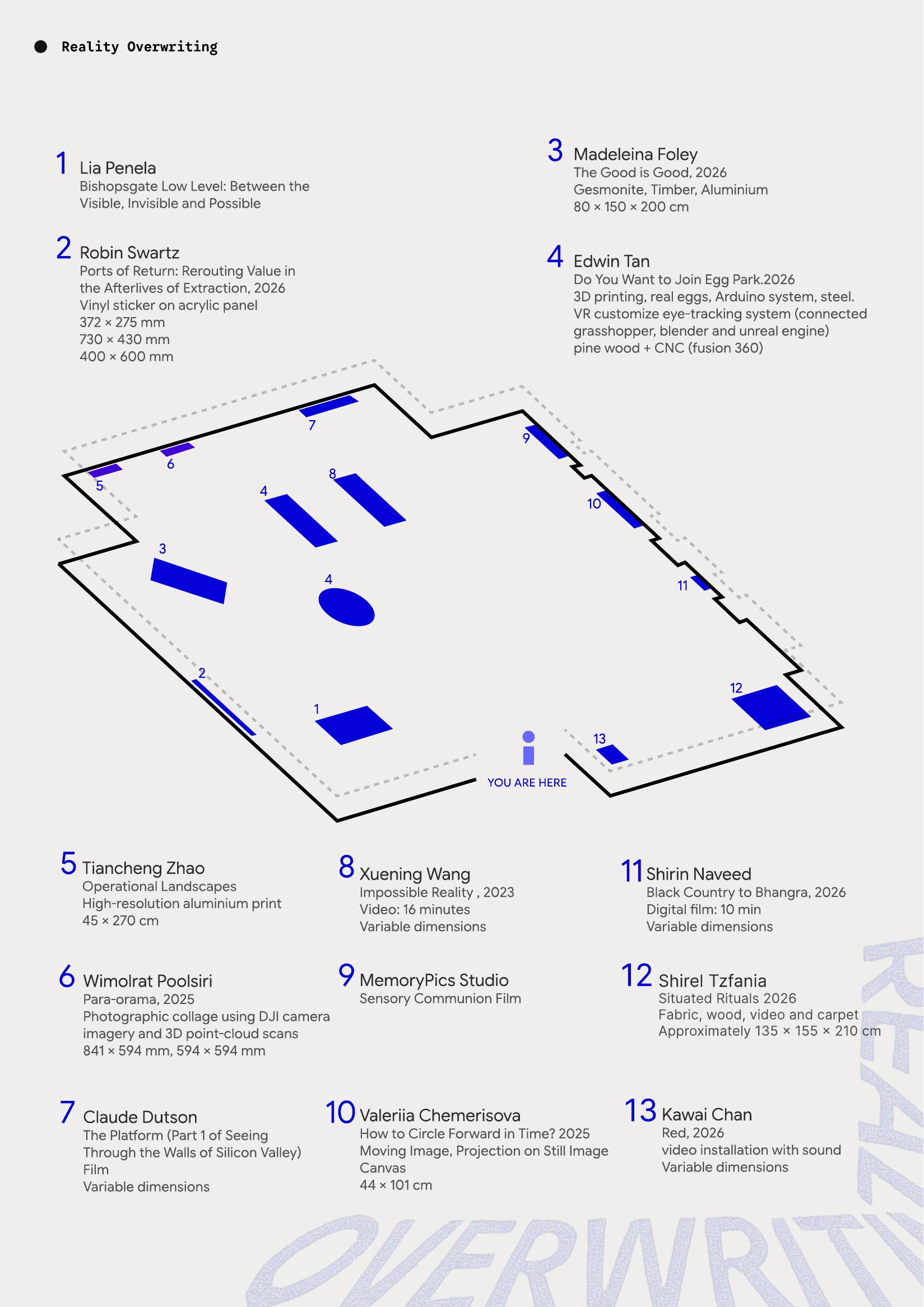 参展艺术家与平面图，第6页